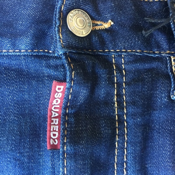 Dsquared2 Patches Denim Mini Skirt - Picture 3 of 4